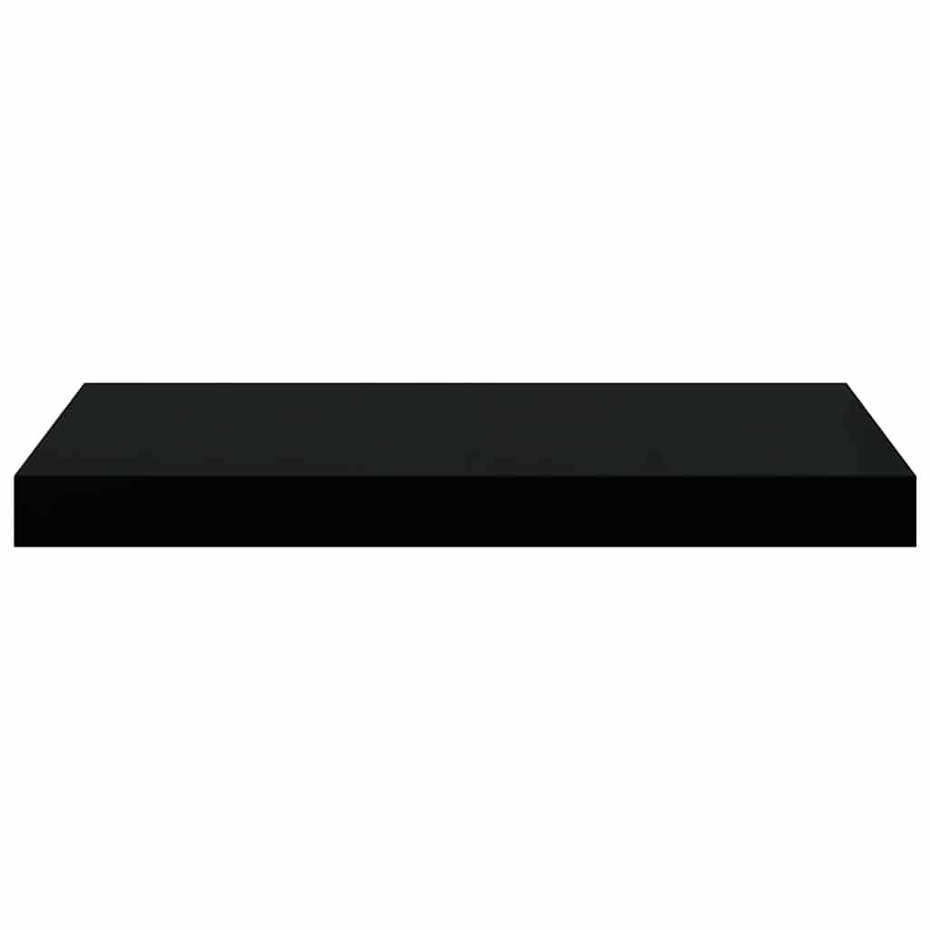Plutajuće zidne police 2 kom crne 50 x 23 x 3,8 cm MDF