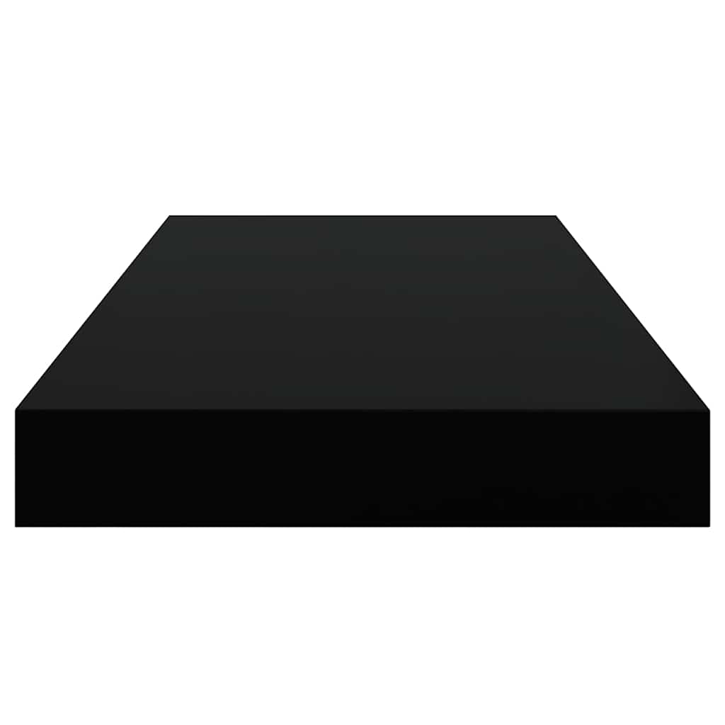 Plutajuće zidne police 4 kom crne 50 x 23 x 3,8 cm MDF