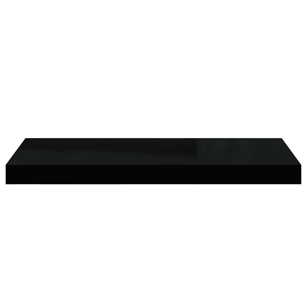 Plutajuće zidne police 2 kom crne 60 x 23,5 x 3,8 cm MDF