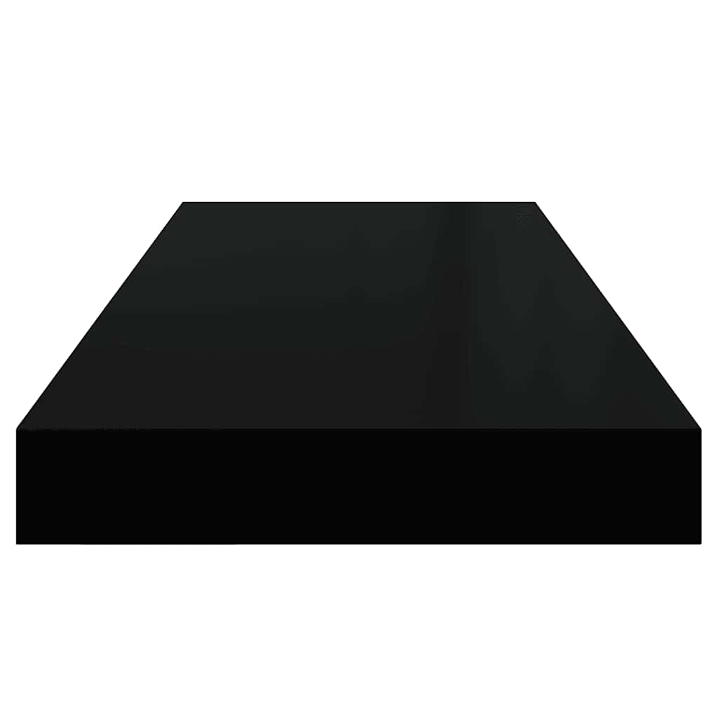 Plutajuće zidne police 4 kom crne 60 x 23,5 x 3,8 cm MDF