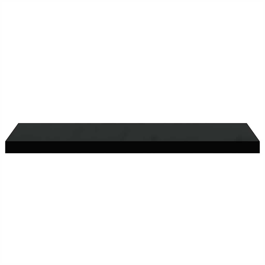 Plutajuće zidne police 2 kom crne 80 x 23,5 x 3,8 cm MDF