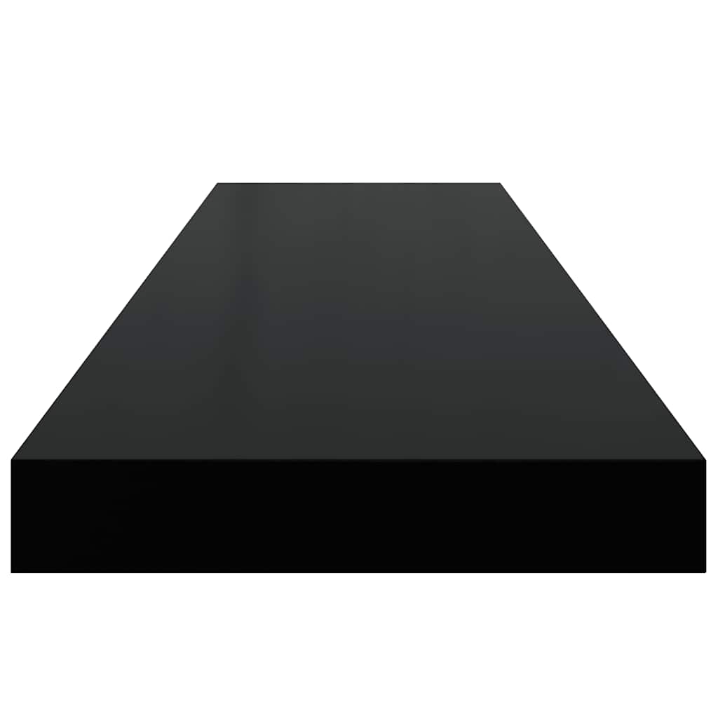 Plutajuća zidna polica crna 90 x 23,5 x 3,8 cm MDF