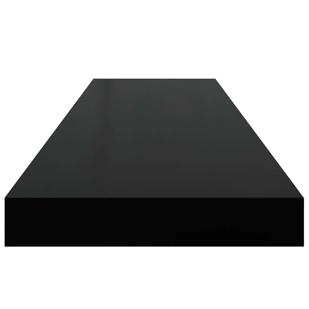 Plutajuće zidne police 2 kom crne 90 x 23,5 x 3,8 cm MDF
