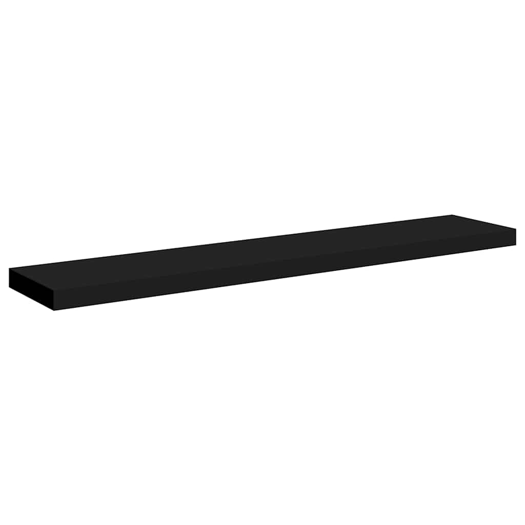 Plutajuće zidne police 4 kom crne 120 x 23,5 x 3,8 cm MDF