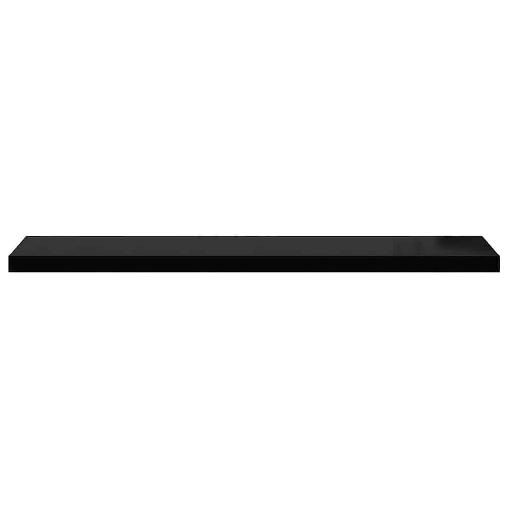 Plutajuće zidne police 4 kom crne 120 x 23,5 x 3,8 cm MDF