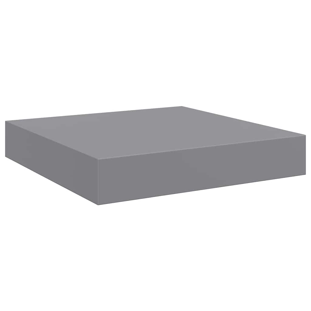 Plutajuća zidna polica siva 23 x 23,5 x 3,8 cm MDF