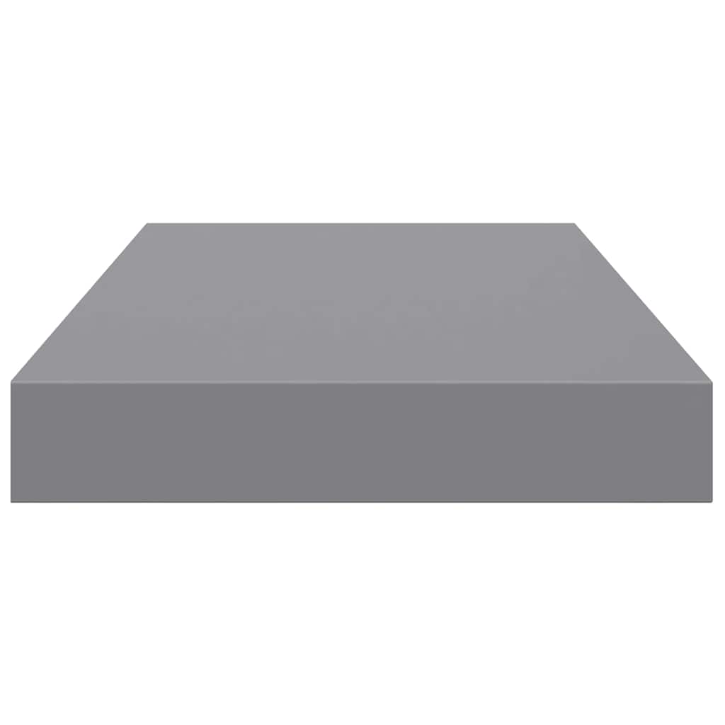 Plutajuća zidna polica siva 40 x 23 x 3,8 cm MDF