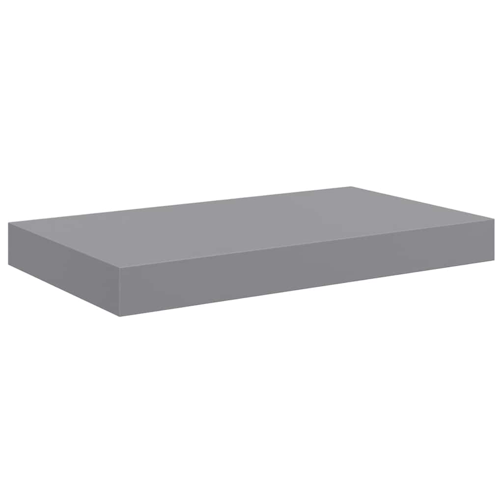 Plutajuće zidne police 2 kom sive 40 x 23 x 3,8 cm MDF