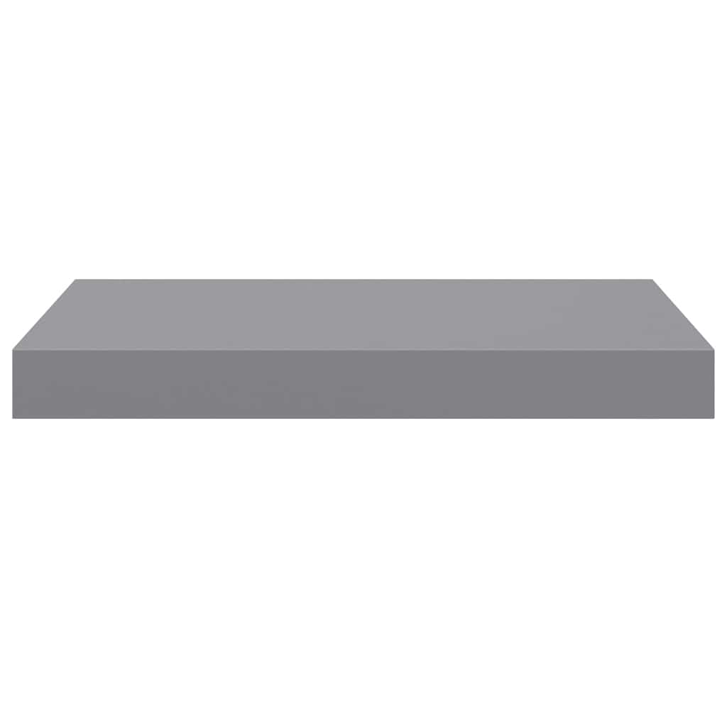 Plutajuće zidne police 2 kom sive 40 x 23 x 3,8 cm MDF