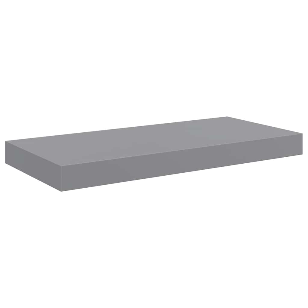 Plutajuća zidna polica siva 50 x 23 x 3,8 cm MDF