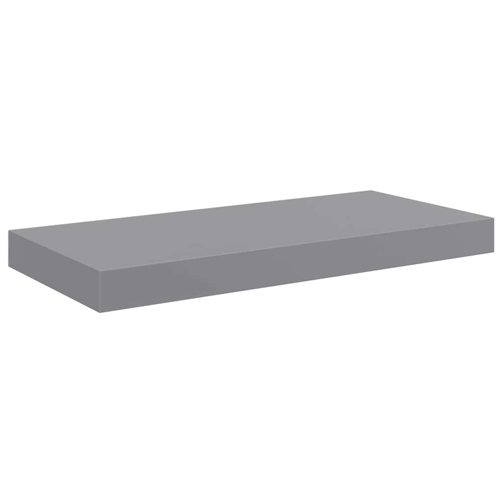 Plutajuće zidne police 2 kom sive 50 x 23 x 3,8 cm MDF