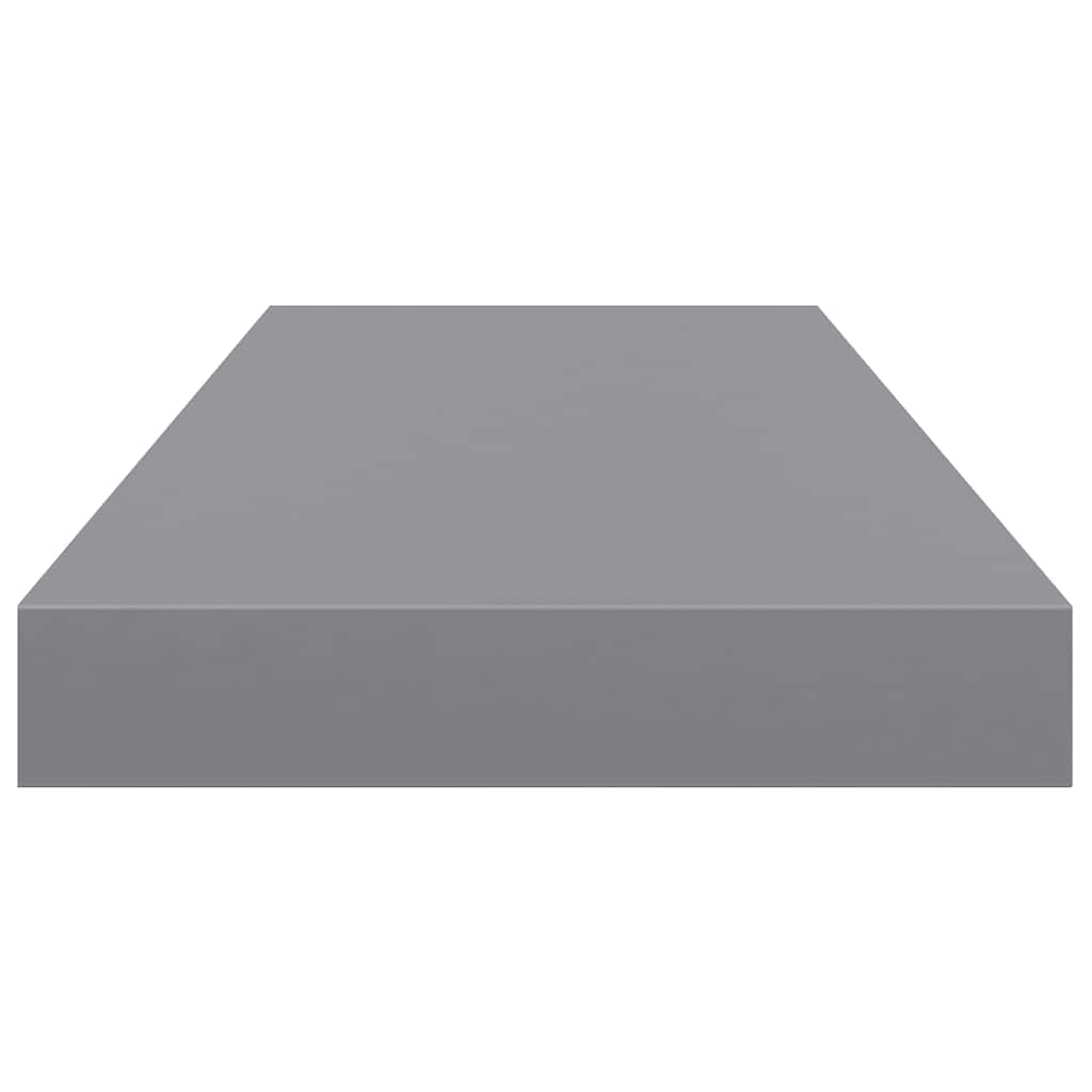 Plutajuće zidne police 2 kom sive 60 x 23,5 x 3,8 cm MDF