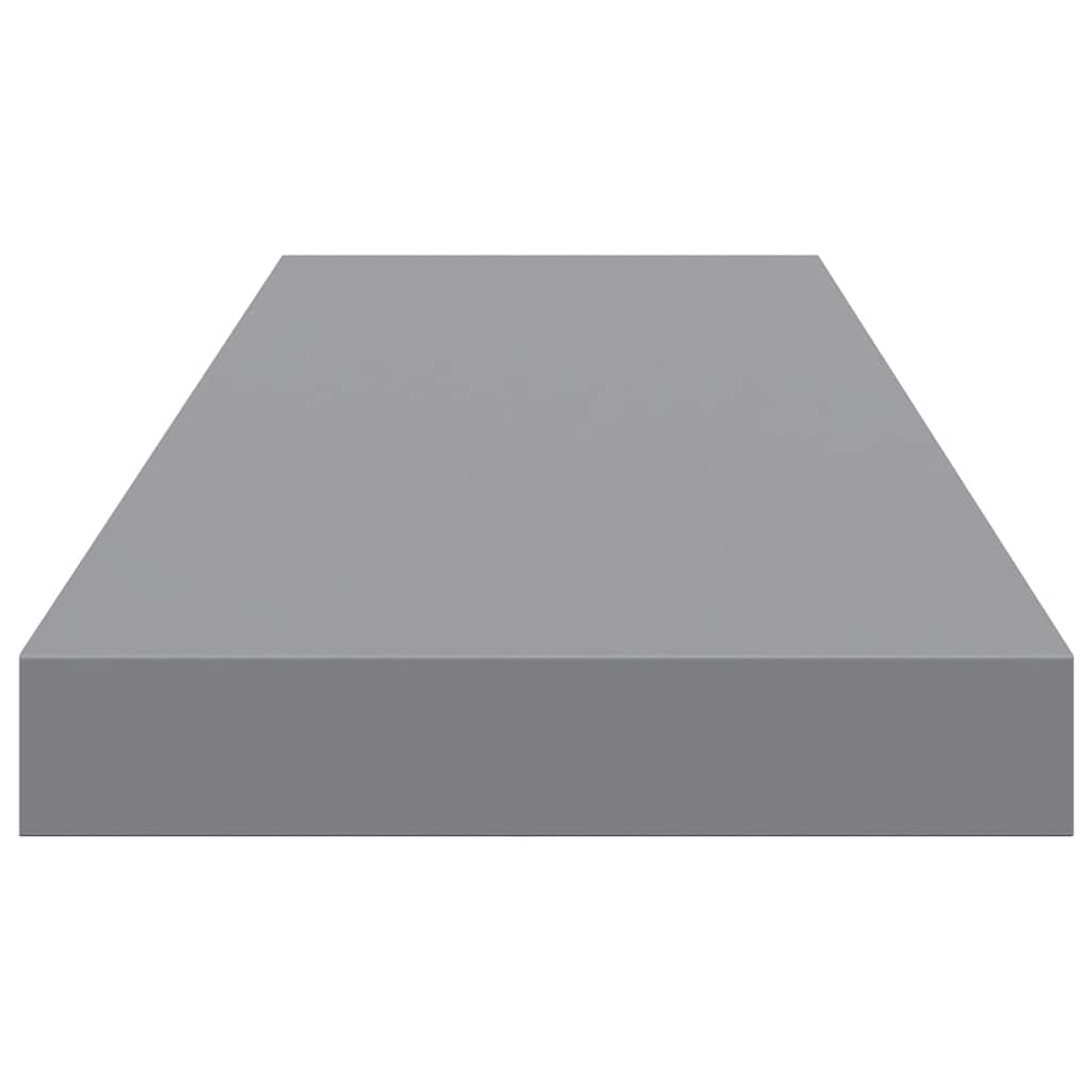 Plutajuće zidne police 2 kom sive 80 x 23,5 x 3,8 cm MDF