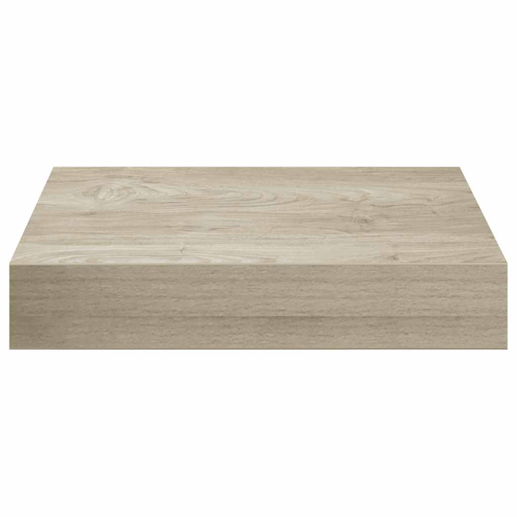 Plutajuće zidne police 4 kom boja hrasta 23 x 23,5 x 3,8 cm MDF