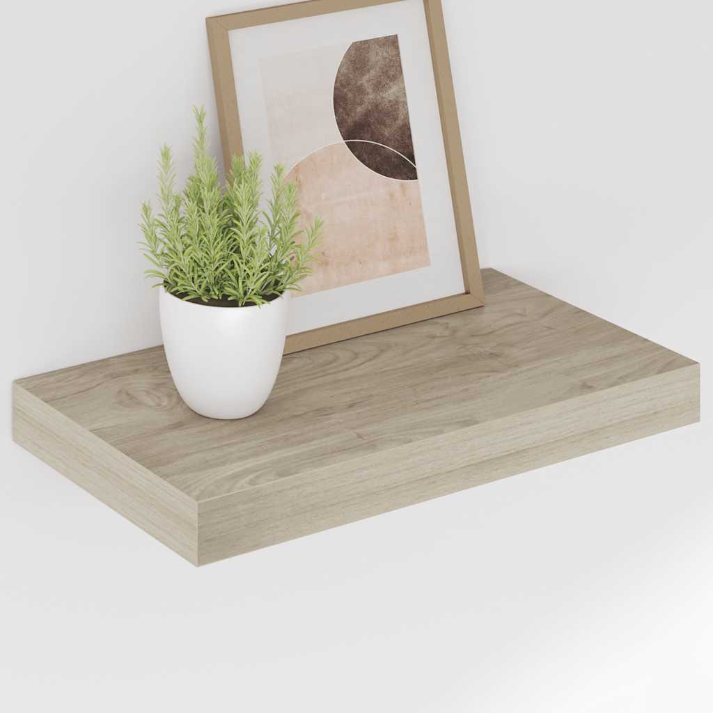 Plutajuće zidne police 2 kom boja hrasta 40 x 23 x 3,8 cm MDF