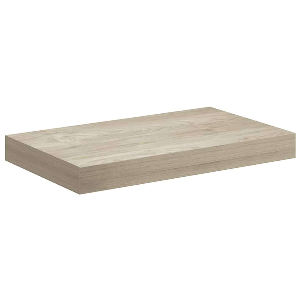 Plutajuće zidne police 2 kom boja hrasta 40 x 23 x 3,8 cm MDF