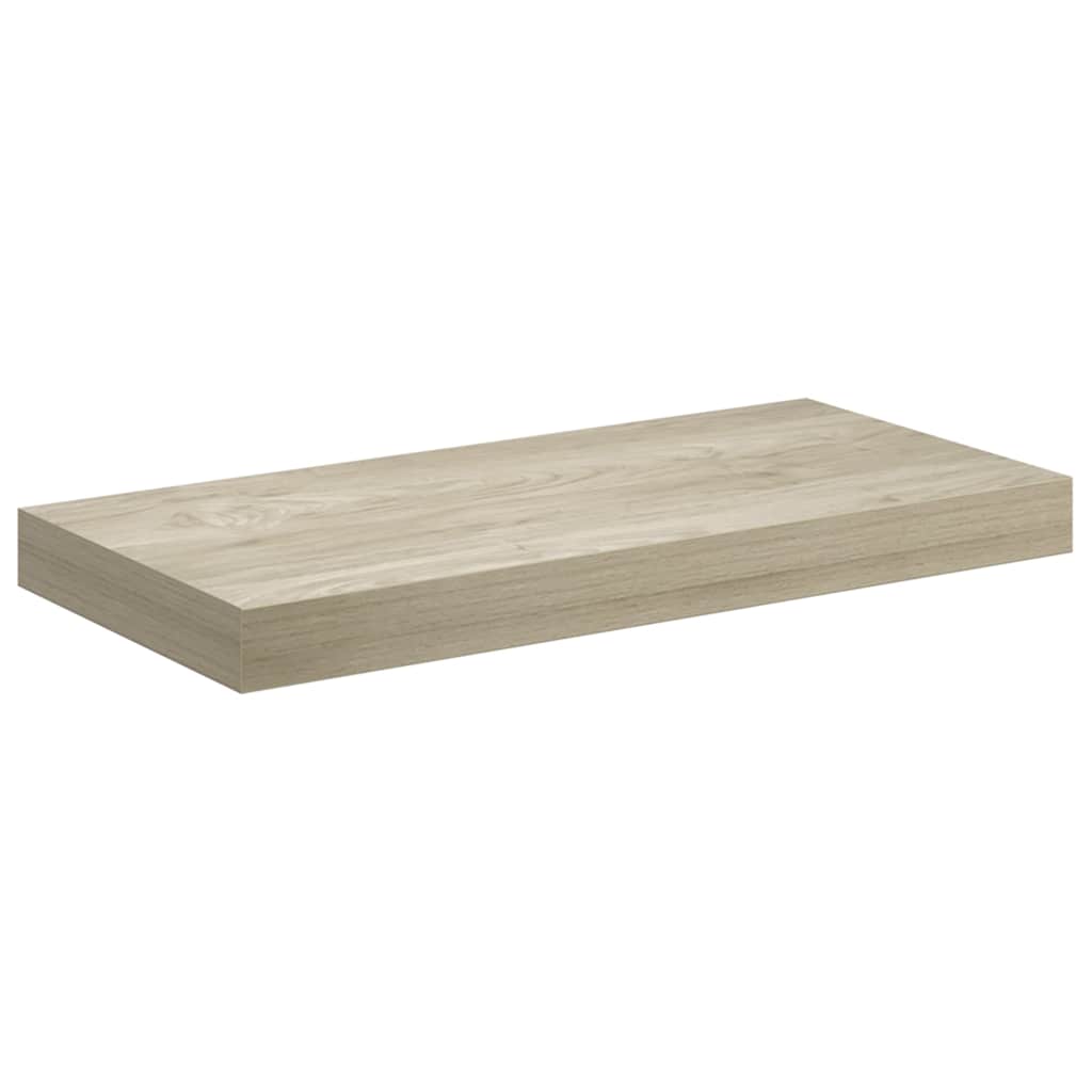 Plutajuće zidne police 2 kom boja hrasta 50 x 23 x 3,8 cm MDF