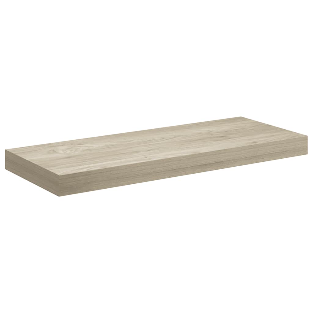Plutajuće zidne police 2 kom boja hrasta 60 x 23,5 x 3,8 cm MDF