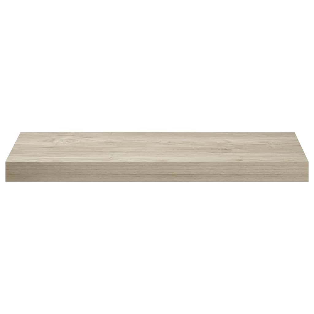 Plutajuće zidne police 2 kom boja hrasta 60 x 23,5 x 3,8 cm MDF