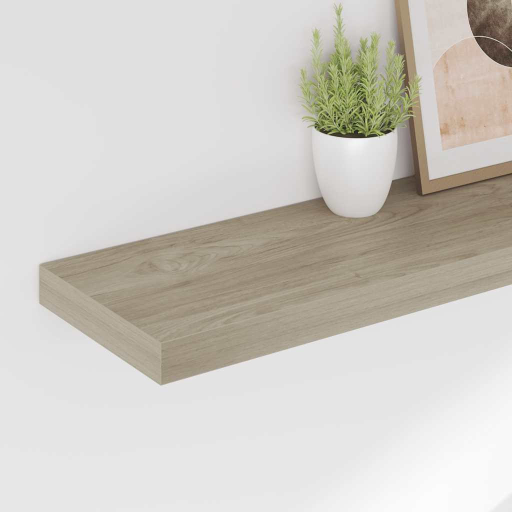Plutajuća zidna polica boja hrasta 80 x 23,5 x 3,8 cm MDF