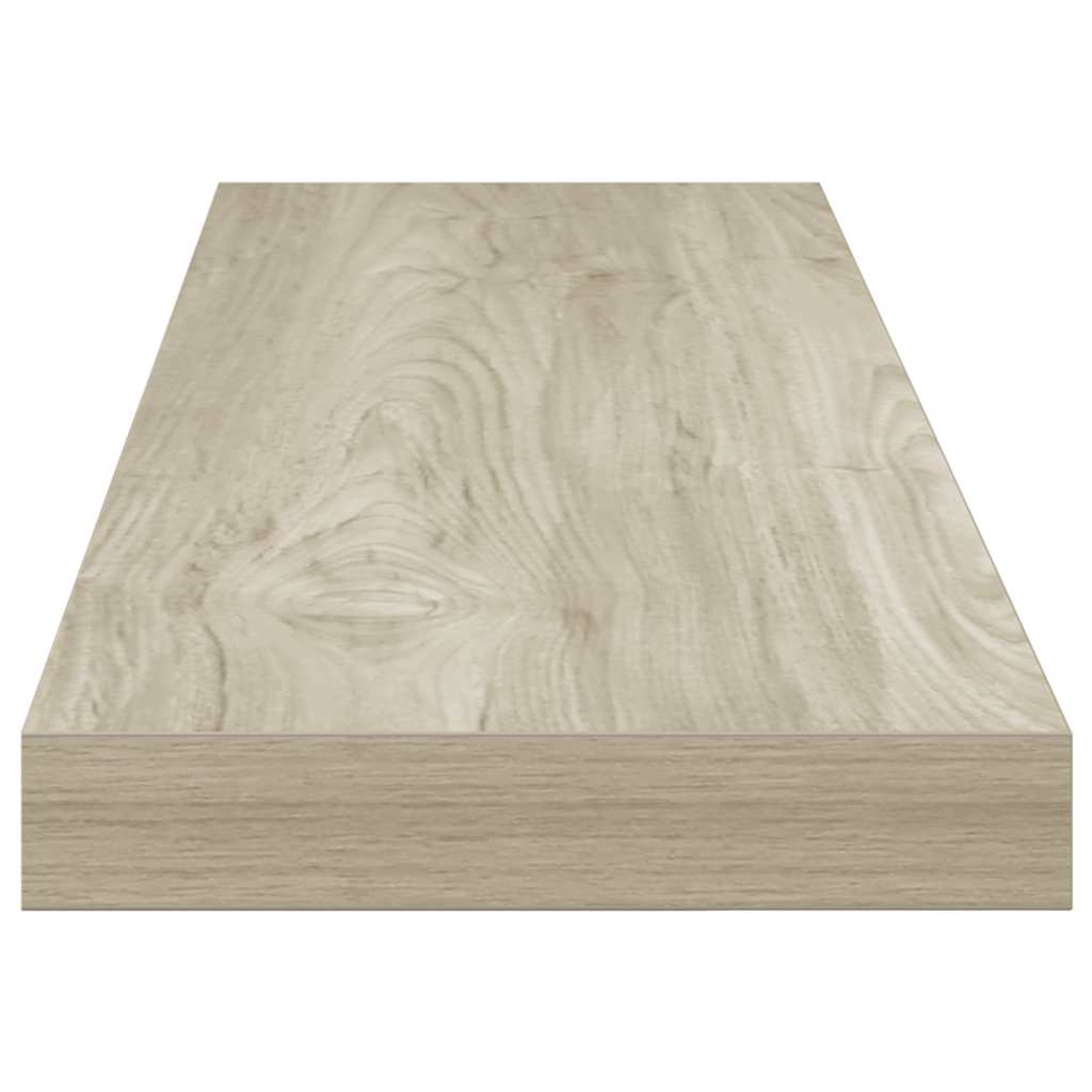 Plutajuće zidne police 2 kom boja hrasta 90 x 23,5 x 3,8 cm MDF