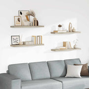 Plutajuće zidne police 4 kom boja hrasta 90 x 23,5 x 3,8 cm MDF