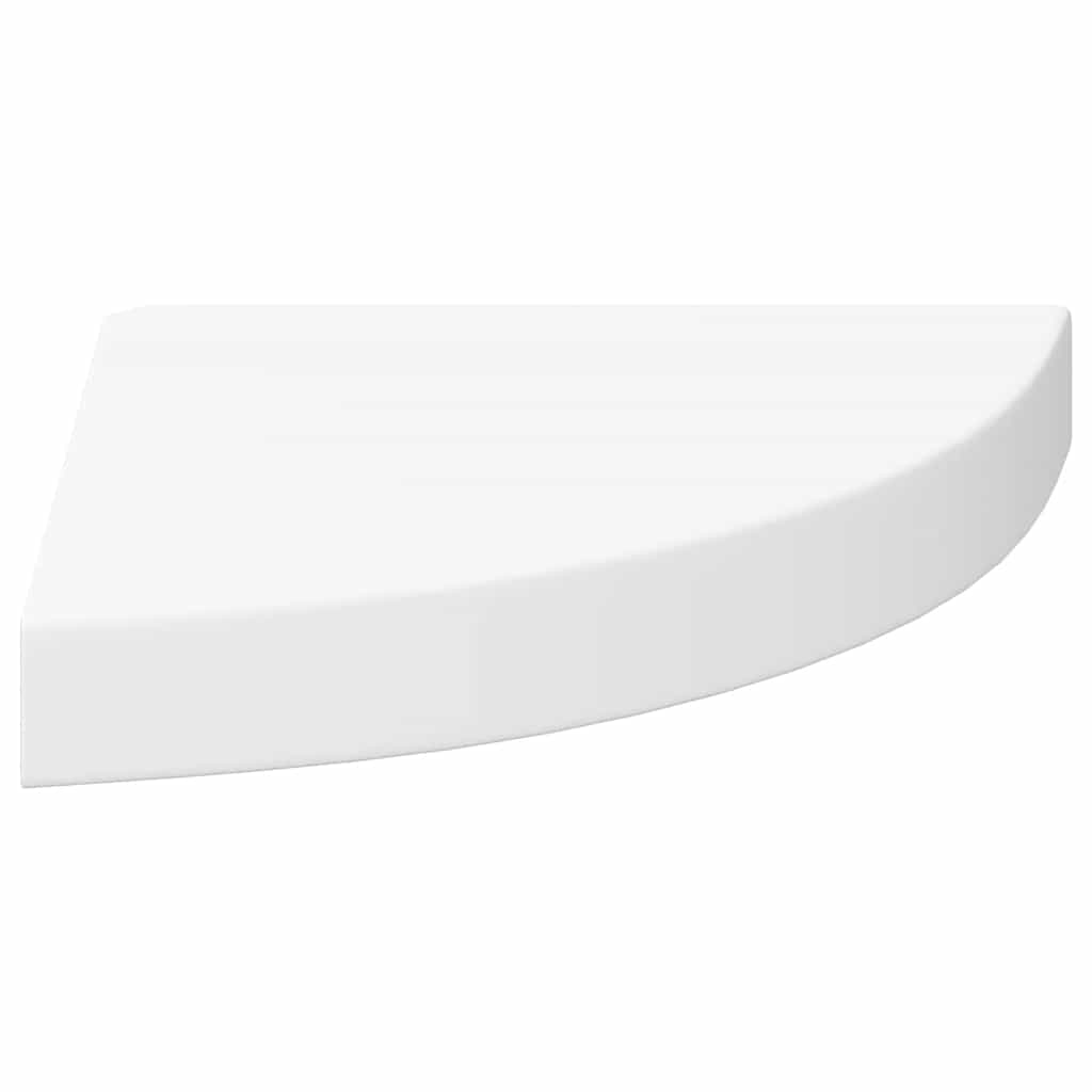 Plutajuće kutne police 2 kom bijele 25 x 25 x 3,8 cm MDF