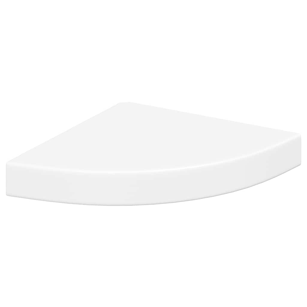 Plutajuće kutne police 4 kom bijele 25 x 25 x 3,8 cm MDF