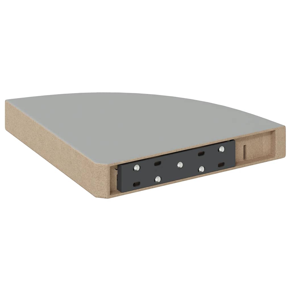 Plutajuća kutna polica siva 25 x 25 x 3,8 cm MDF