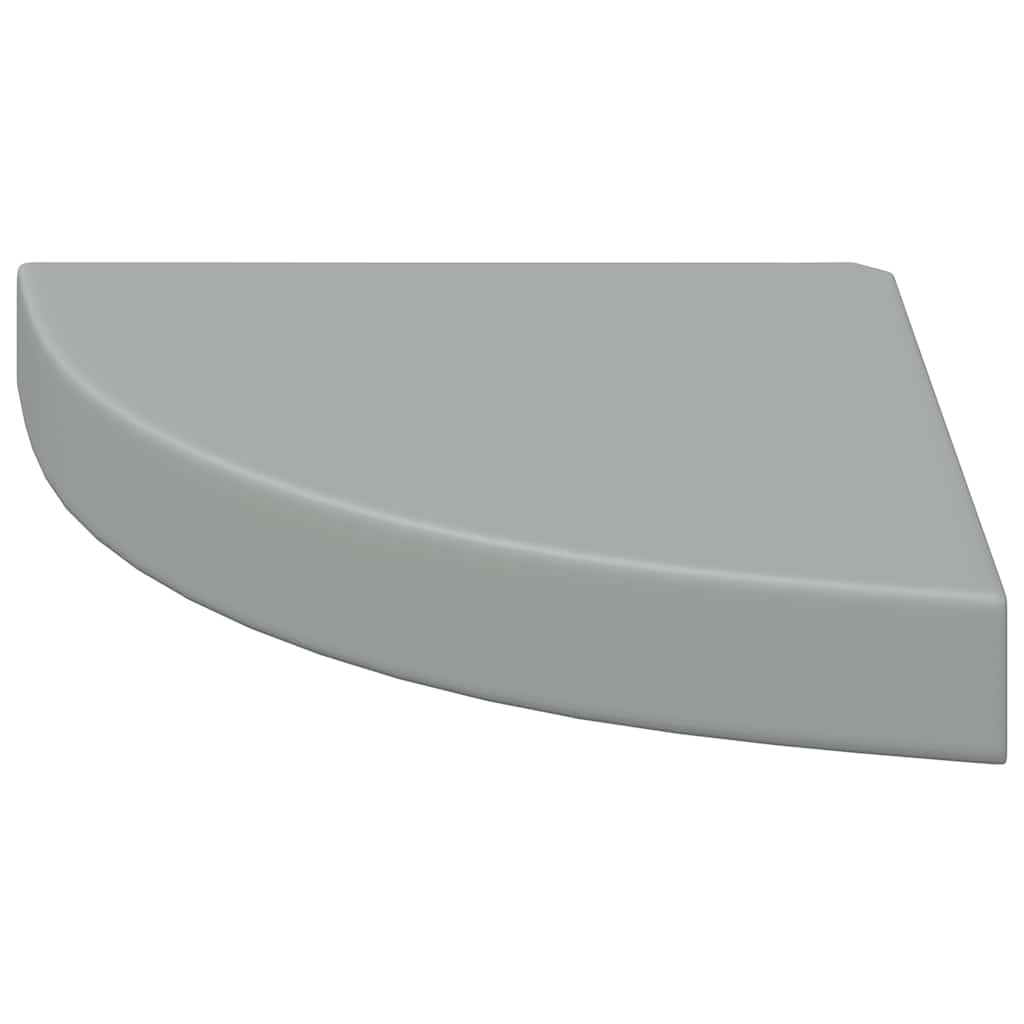 Plutajuće kutne police 2 kom sive 25 x 25 x 3,8 cm MDF