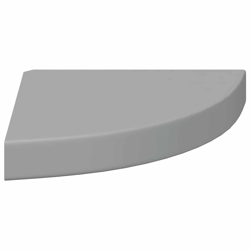 Plutajuće kutne police 2 kom sive 25 x 25 x 3,8 cm MDF