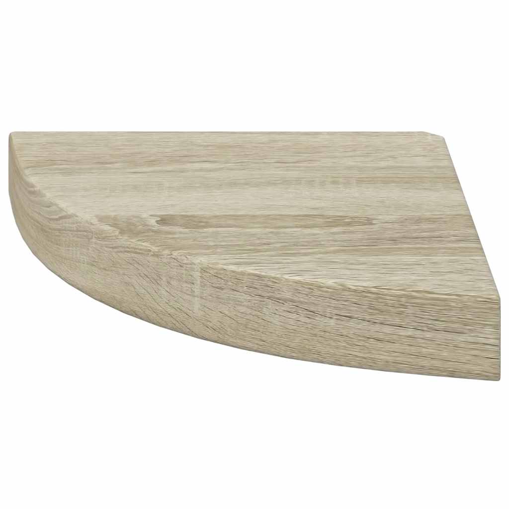 Plutajuće kutne police 2 kom boja hrasta 25 x 25 x 3,8 cm MDF