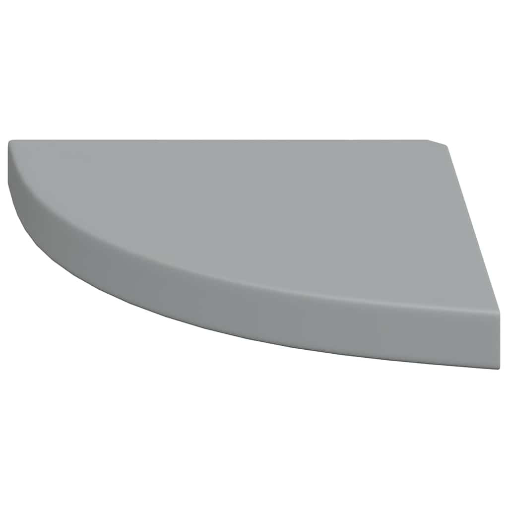 Plutajuće kutne police 4 kom sive 35 x 35 x 3,8 cm MDF