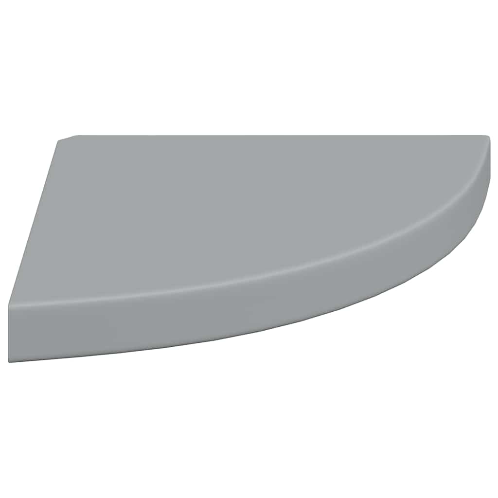 Plutajuće kutne police 4 kom sive 35 x 35 x 3,8 cm MDF