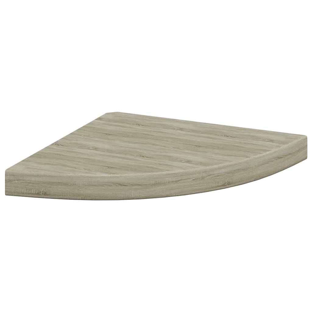 Plutajuće kutne police 4 kom boja hrasta 35 x 35 x 3,8 cm MDF