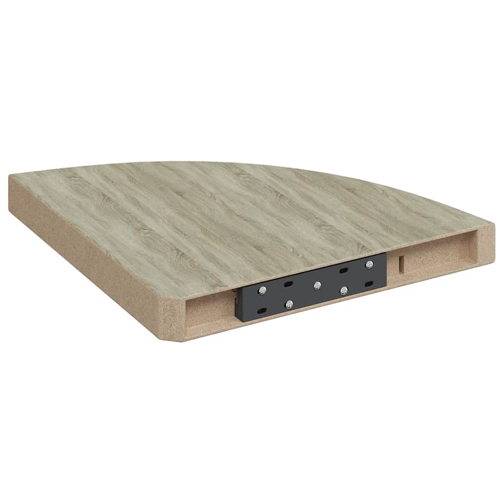 Plutajuće kutne police 4 kom boja hrasta 35 x 35 x 3,8 cm MDF