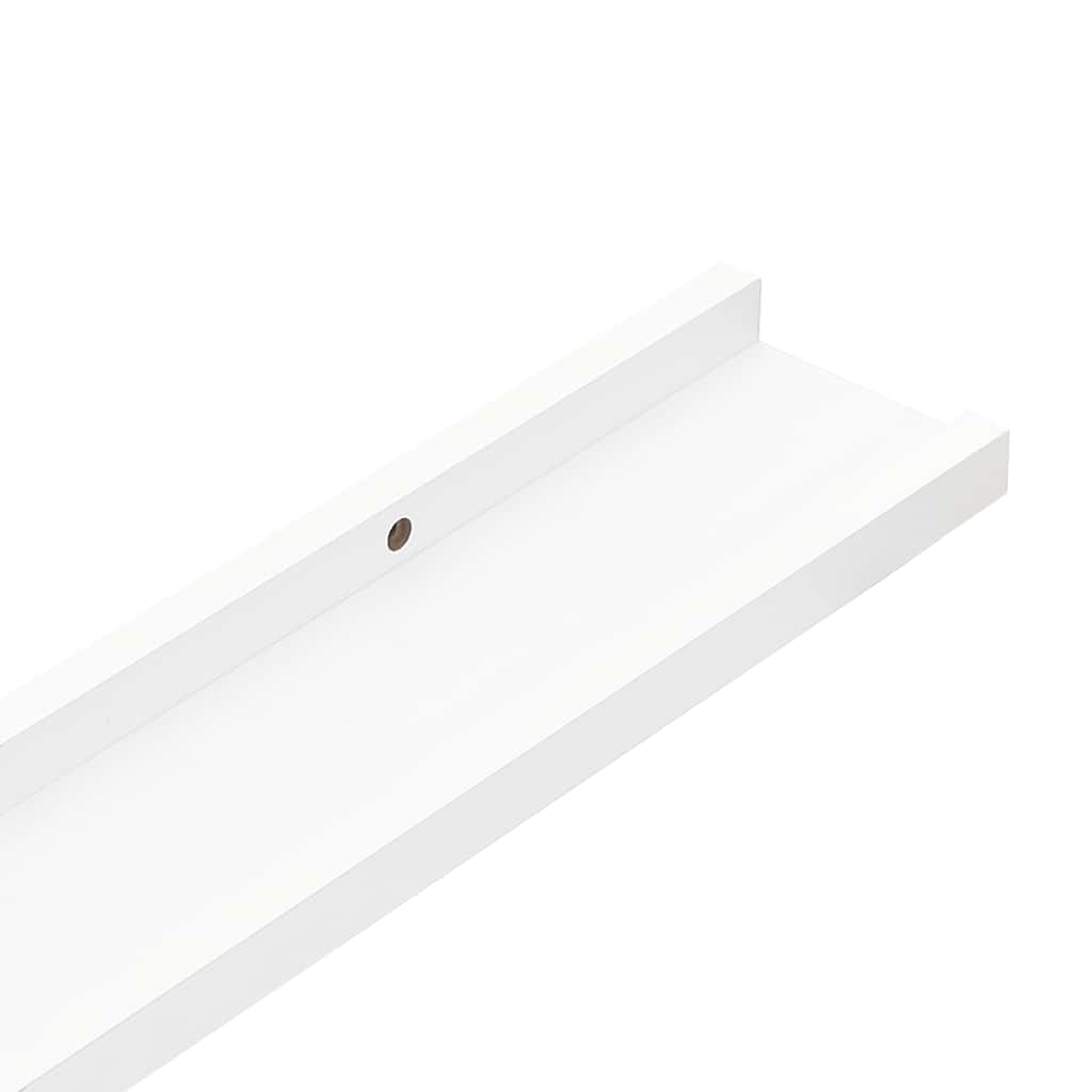 Zidne police za fotografije 2 kom bijele 40 x 9 x 3 cm MDF