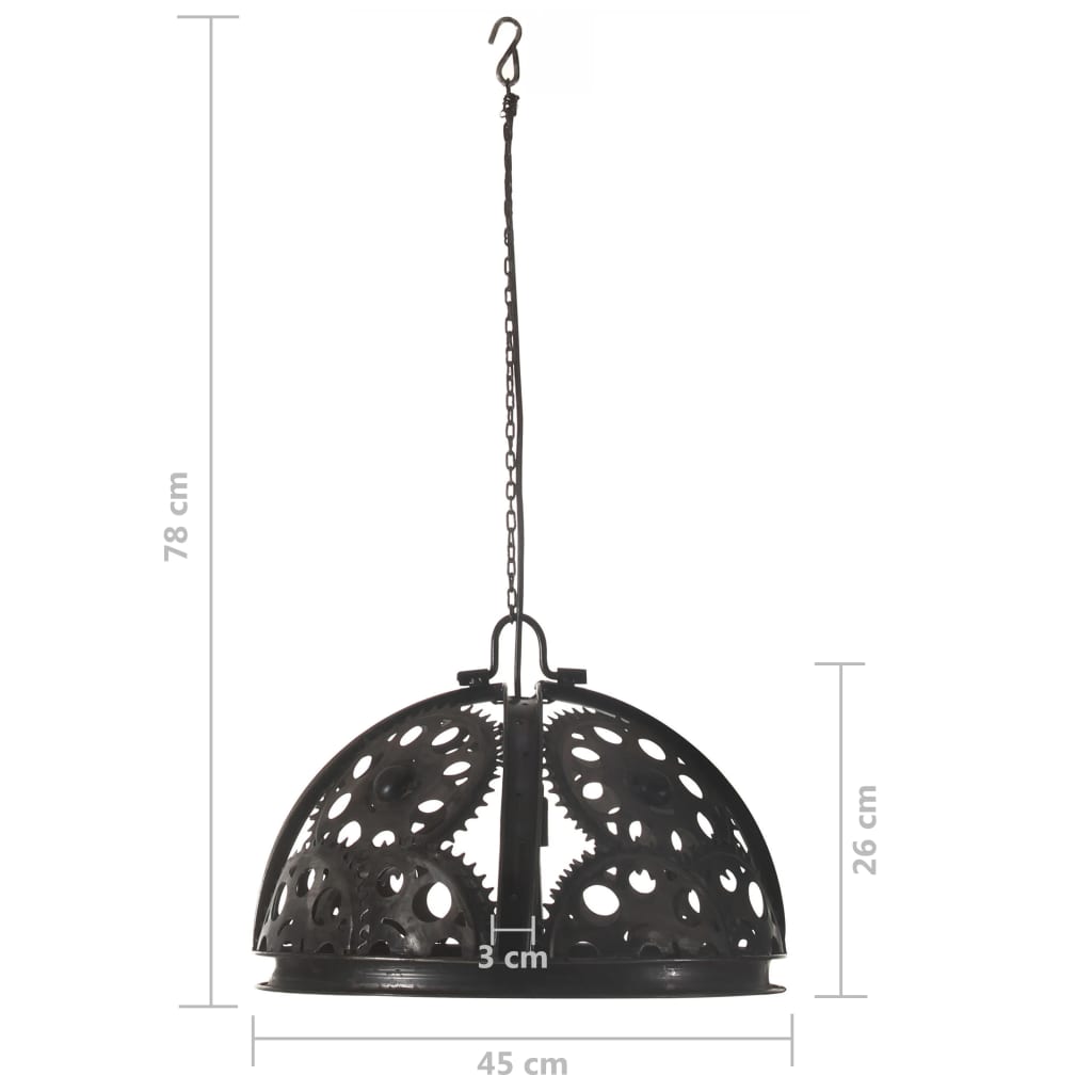 Industrijska stropna svjetiljka s dizajnom lančanika 45 cm E27