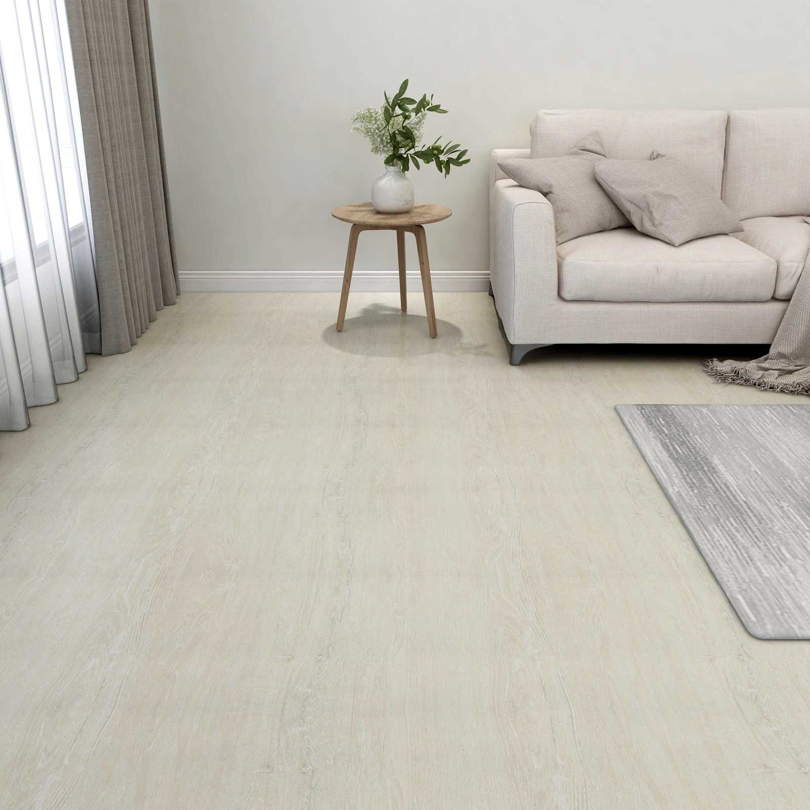 Podne daske 5,11 m² 55 pcs PVC Krem bijela