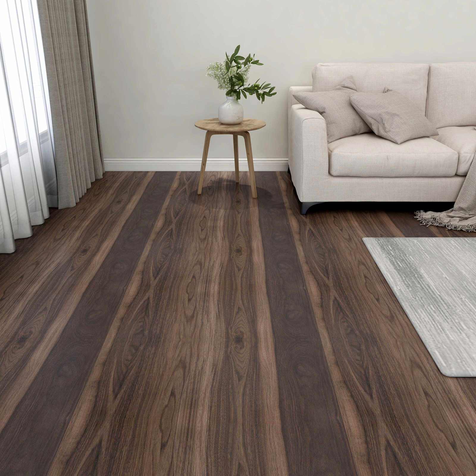 Podne daske 55 pcs Tamno smeđa 5,11 m² PVC