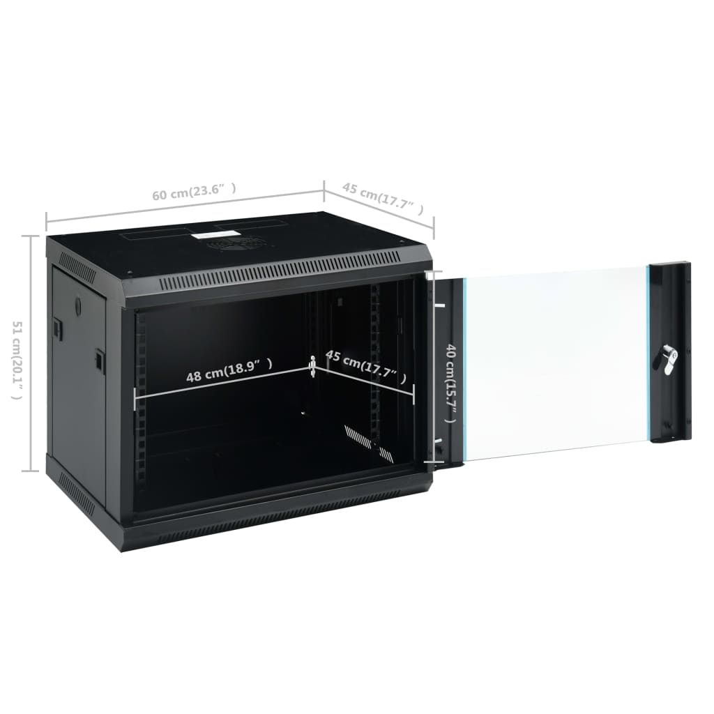 Zidni komunikacijski ormar 9U 19 " IP20 600 x 450 x 510 mm
