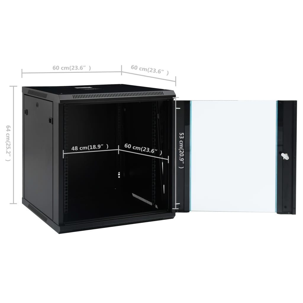 Zidni komunikacijski ormar 12U 19 " IP20 600 x 600 x 640 mm