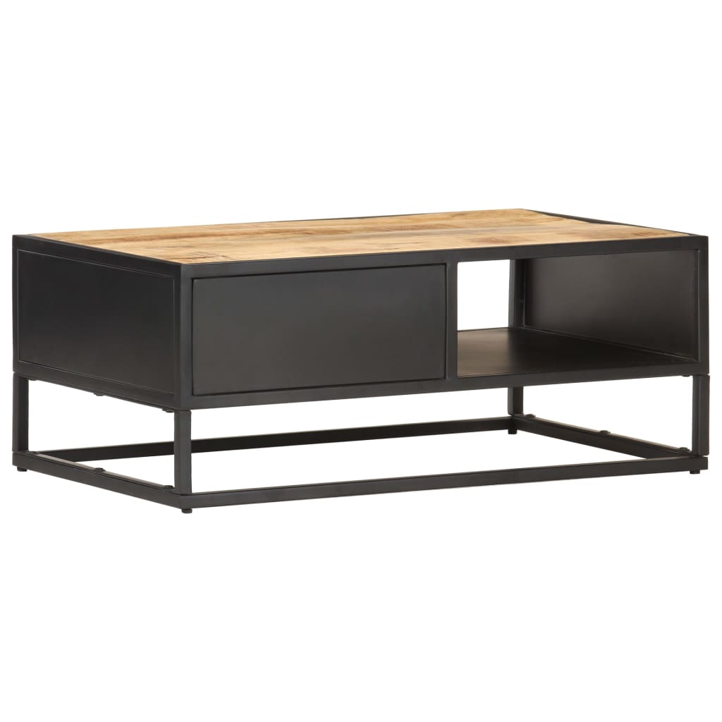 Stolić za kavu s izrezbarenim vratima 90x55x36 cm drvo manga