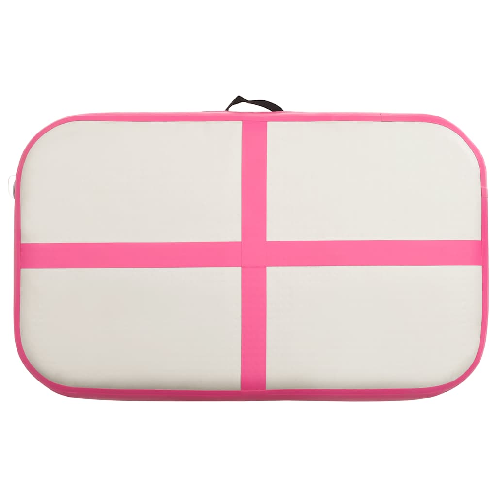 Strunjača na napuhavanje s crpkom 60 x 100 x 10 cm PVC roza