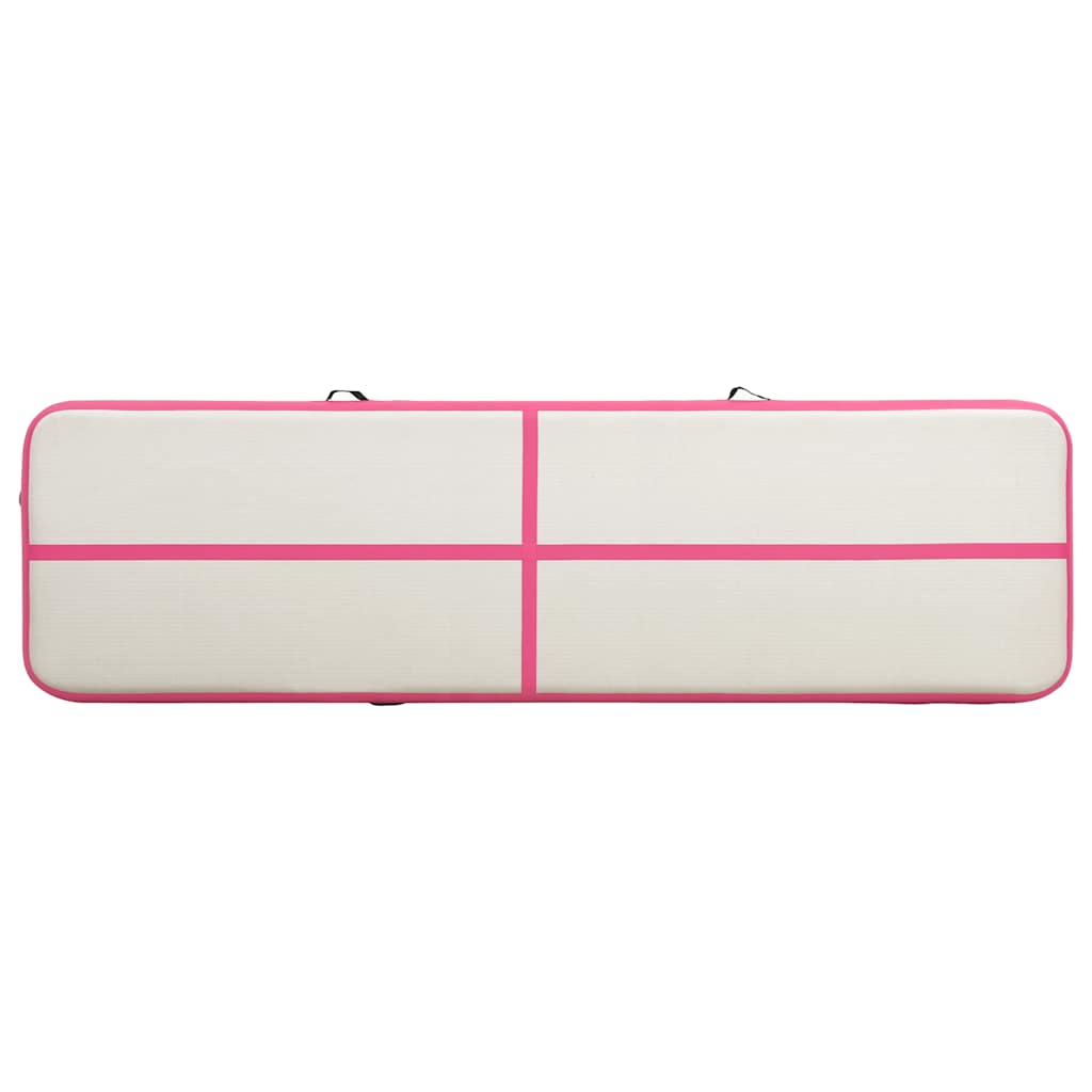 Strunjača na napuhavanje s crpkom 600 x 100 x 15 cm PVC roza