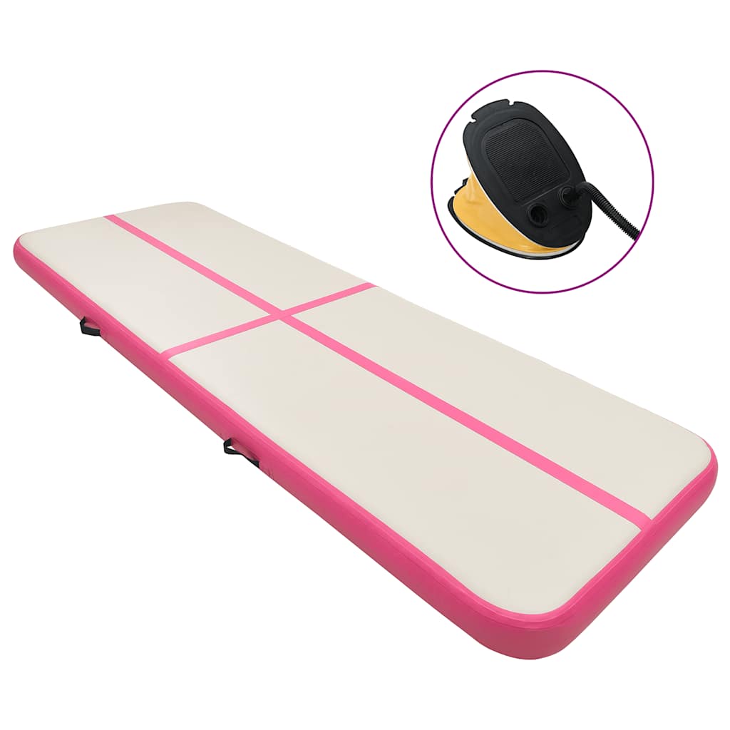 Strunjača na napuhavanje s crpkom 800 x 100 x 15 cm PVC roza