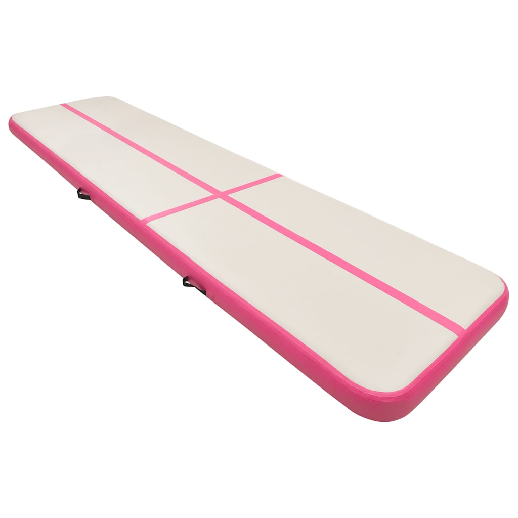 Strunjača na napuhavanje s crpkom 800 x 100 x 15 cm PVC roza