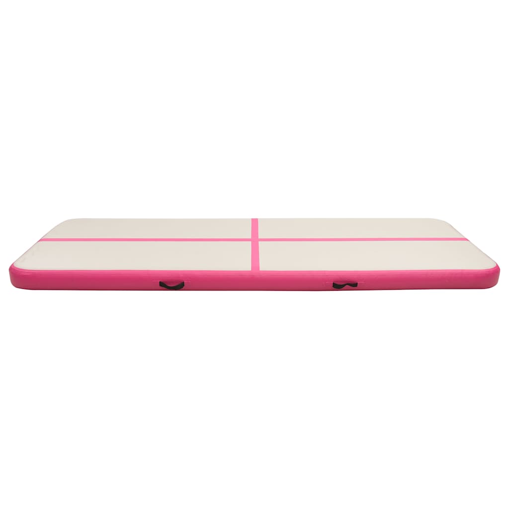 Strunjača na napuhavanje s crpkom 300 x 100 x 20 cm PVC roza