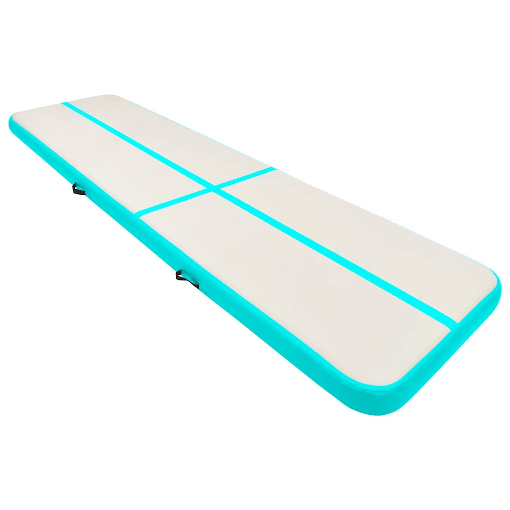 Strunjača na napuhavanje s crpkom 600 x 100 x 20 cm PVC zelena