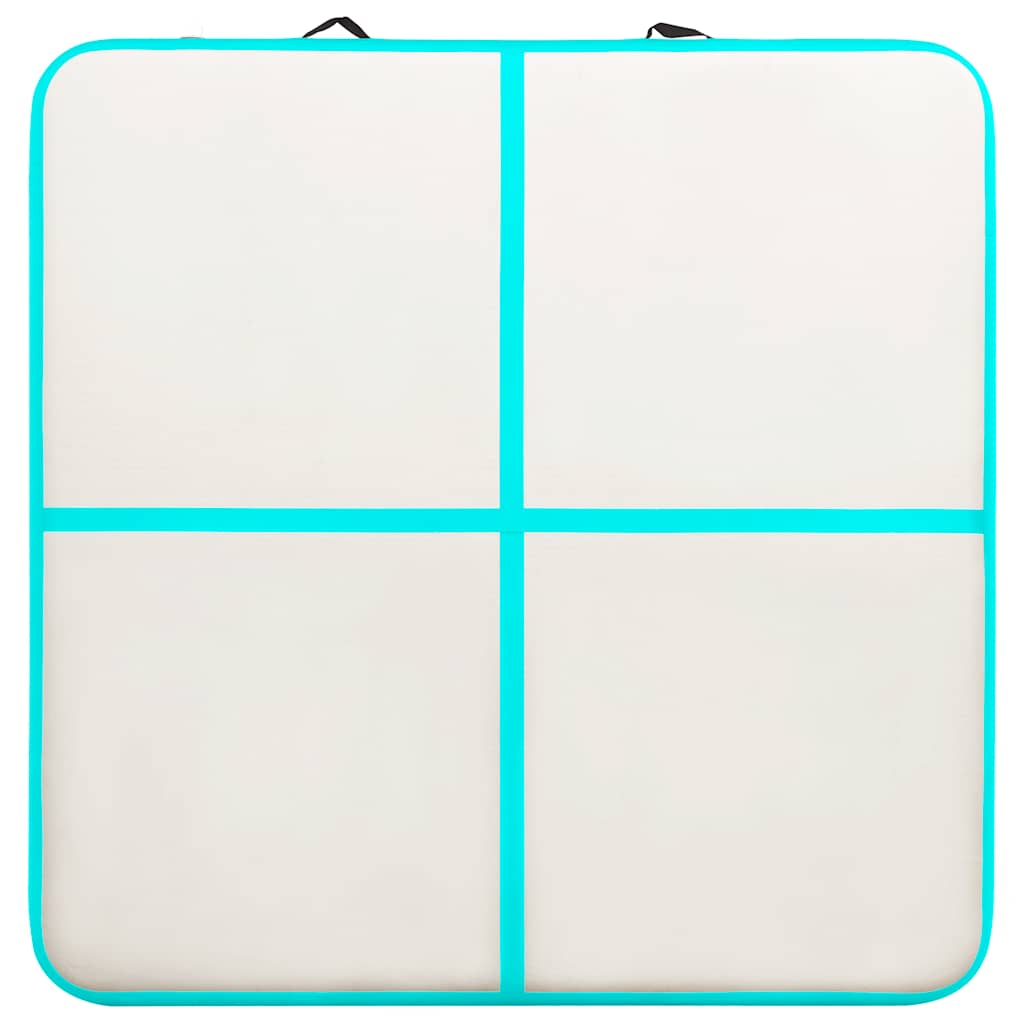 Strunjača na napuhavanje s crpkom 200 x 200 x 10 cm PVC zelena